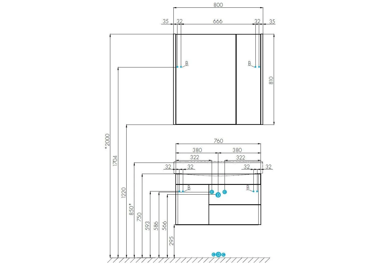Приобрести зеркало-шкаф акватон беверли 80 см 1a237102bv010