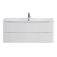 BelBagno Тумба с раковиной ACQUA 120 см, подвесная Bianco Lucido, белая раковина