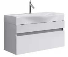Тумба подвесная с раковиной Aqwella Бергамо 80 см, Белая, Ber.01.08/W