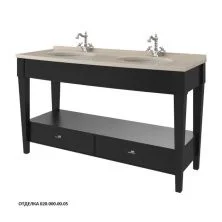 Caprigo Тумба с раковиной DALLAS 160 см, черная, эмаль