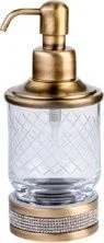 Boheme Дозатор жидкого мыла Royale Cristal, бронза\белый 10929-BR