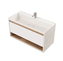 Mirsant Тумба подвесная Scandy 100 см с раковиной Style 100 УТ000080933