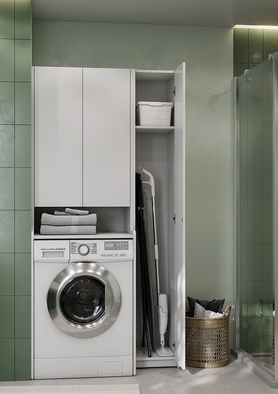 Приобрести лондри шкаф-колонна узкая для швабры, ширина 312