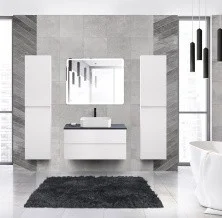 Cezares Тумба со столешницей MOLVENO 46 100 см Bianco Ghiaccio, белая MOLVENO 46-100-2C-SO-BG