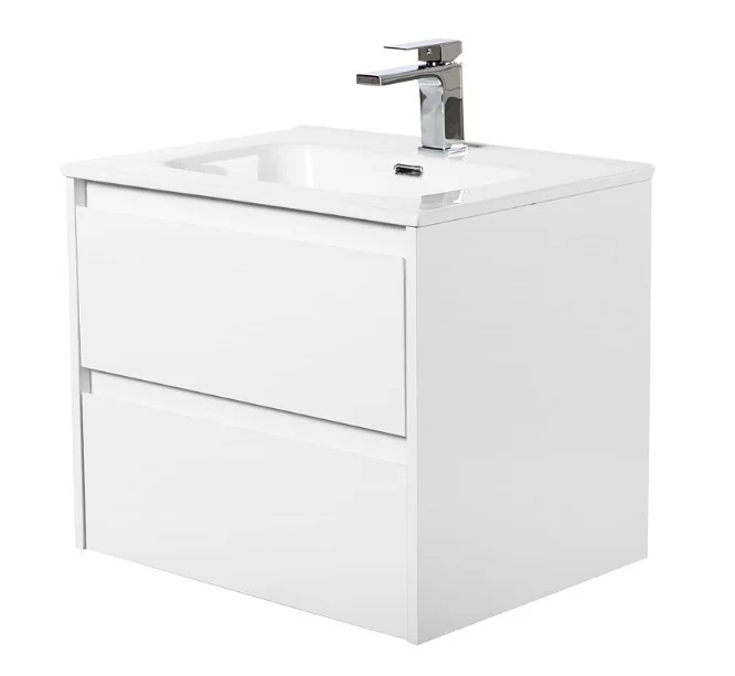 Приобрести тумба подвесная с раковиной belbagno kraft-600-2c-so-bo 60 см, bianco opaco