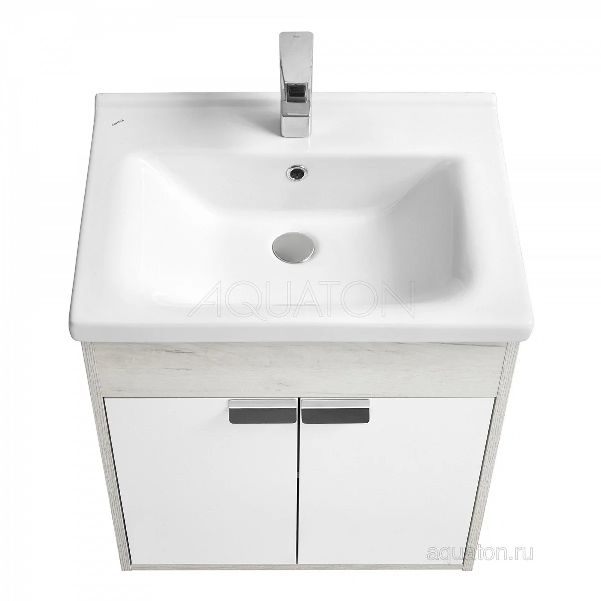 Приобрести акватон флай 60 тумба белая, дуб крафт 