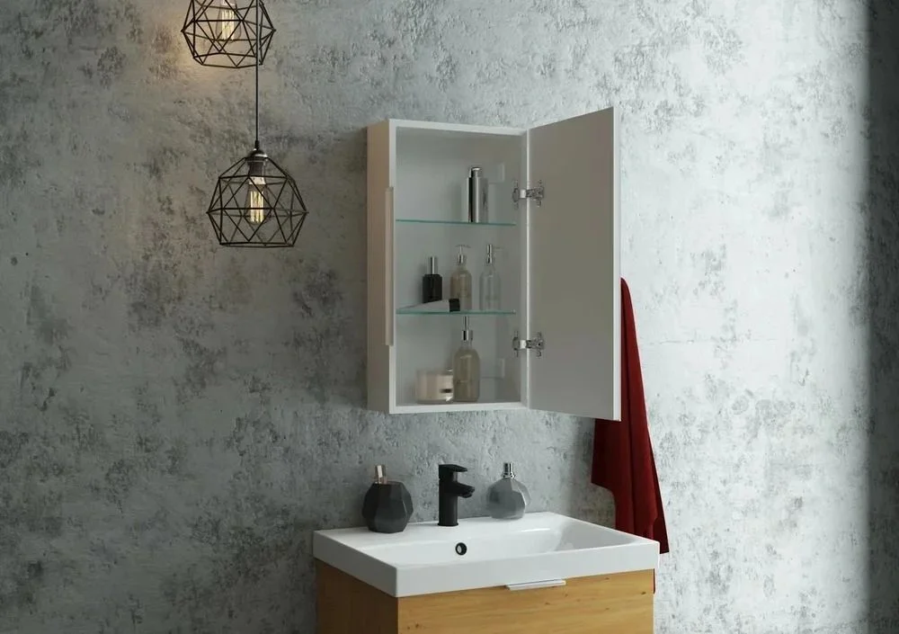 Приобрести continent зеркало шкаф с подсветкой allure 35х65 см, сенсорный включатель, правосторонее,белое