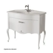 Caprigo Тумба с раковиной BOURGET 100 см, белая, эмаль