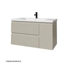 Caprigo Тумба с раковиной FORTE-Smalty STRIPE 100 см, правая, бежевая, эмаль