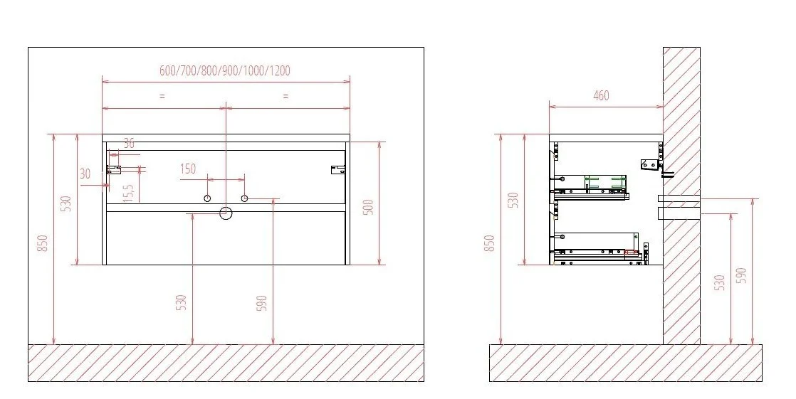 Приобрести тумба подвесная с раковиной belbagno kraft-700-2c-so-rgb 70 см, rovere galifax bianco