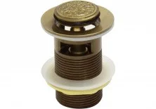 Донный клапан Bronze de Luxe 21964, узоры, бронза