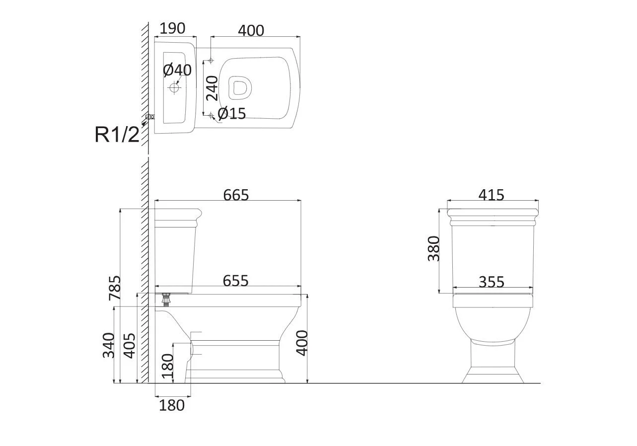 Приобрести унитаз компакт creo ceramique orleans с крышкой