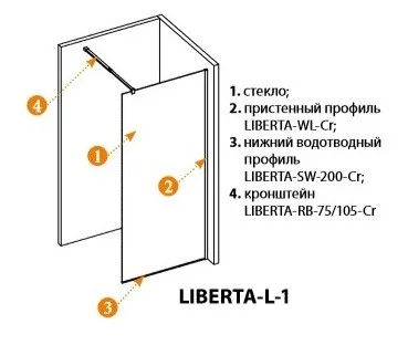 Приобрести cezares стенка боковая liberta-l-1 105x195см liberta-l-1-105-c-cr