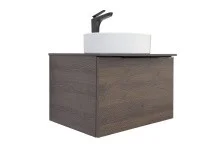 Сomforty Тумба со столешницей и раковиной "Портленд-60" дуб шоколадно-коричневый