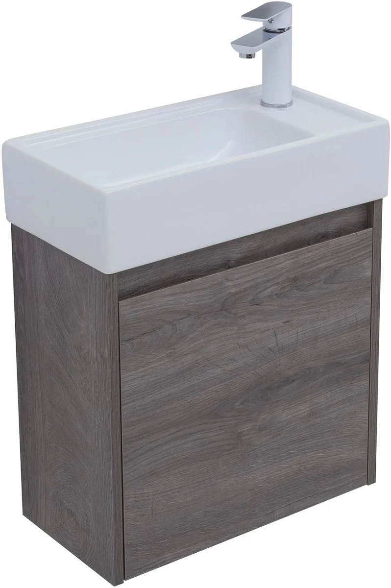 Приобрести aquanet тумба с раковиной nova lite 50 см, дуб рошелье (1 дверца)