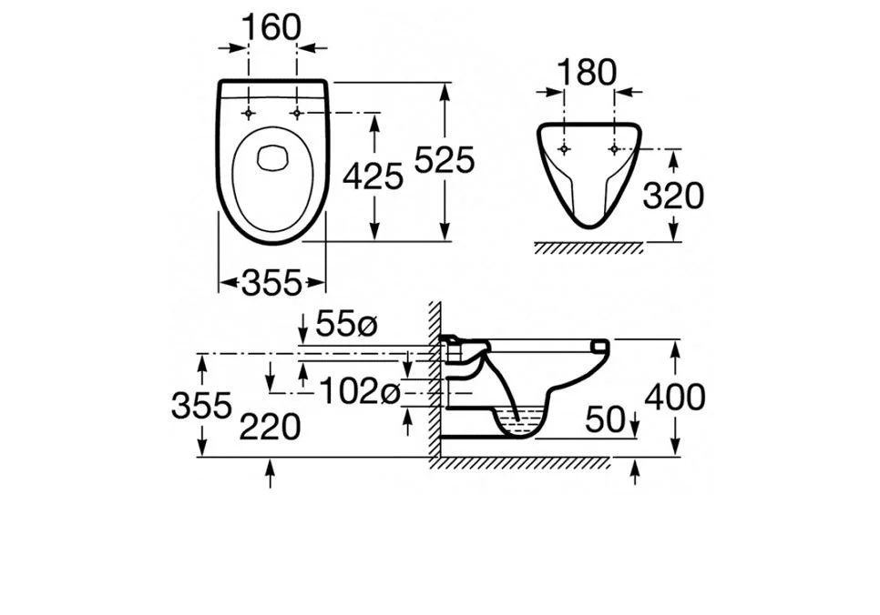 Приобрести унитаз подвесной roca victoria laura 7.3463.0.300.r