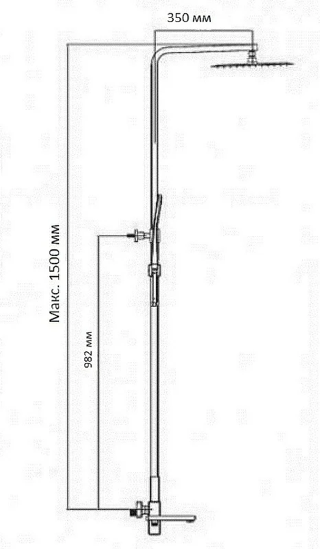 Приобрести gappo душевая система g2418 с изливом, хром 96278