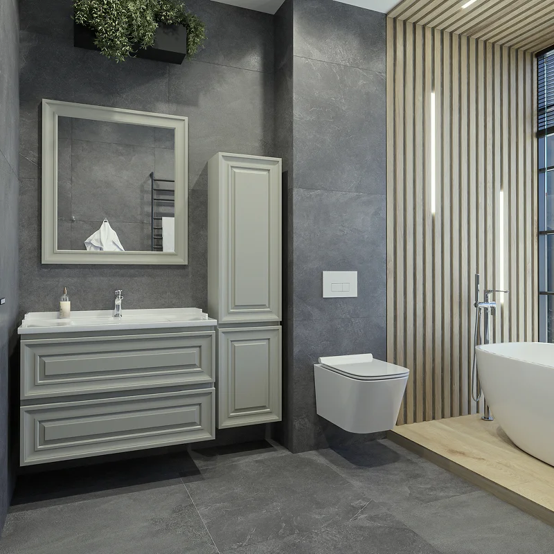 Приобрести caprigo зеркало ponza 80 см, серое 13532-030.000.00.20