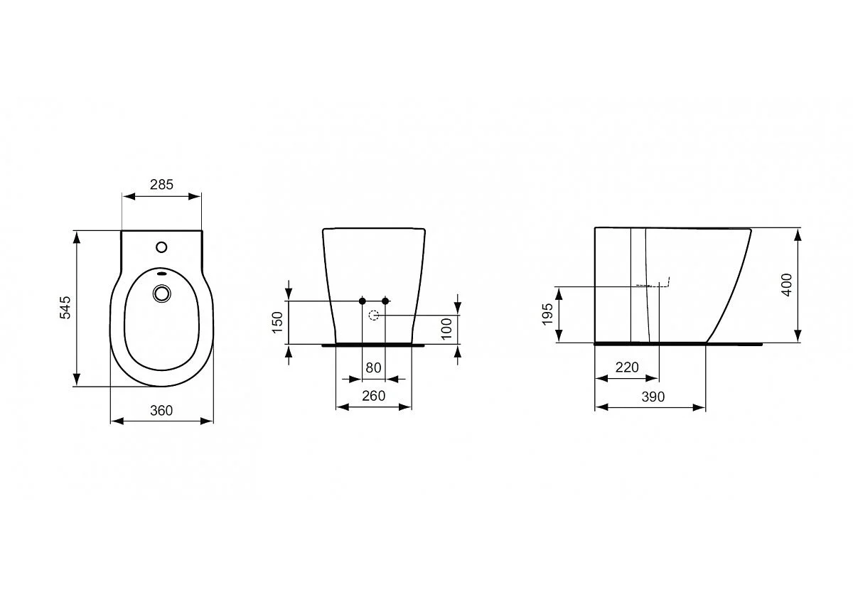 Приобрести биде напольное ideal standard connect e799501 