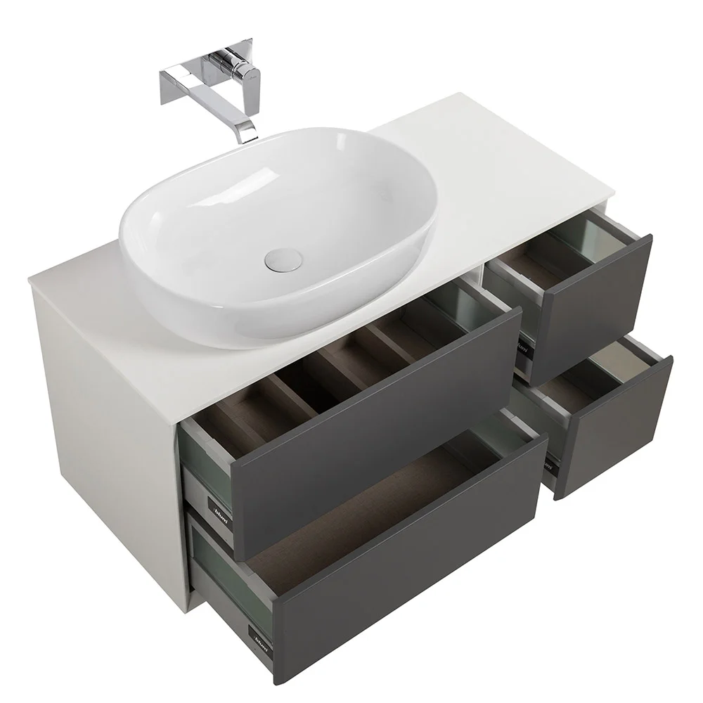 Приобрести cezares тумба со столешницей подвесная bellagio 106 см grigio nuvola, серая 55301