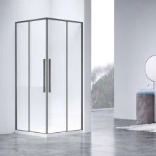 Vincea Душевое ограждение Slim-N 90х90 см, прозрачное, оружейная сталь VSS-4SN900CLGM