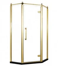 Душевое ограждение Azario Ontario AZ-NBB3231 100x100 см золото, прозрачное