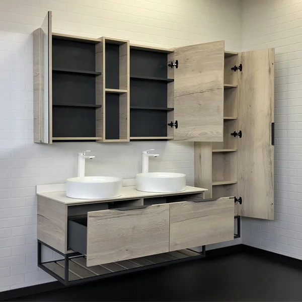 Приобрести сomforty тумба со столешницей и раковиной порто-120-2, дуб дымчатый