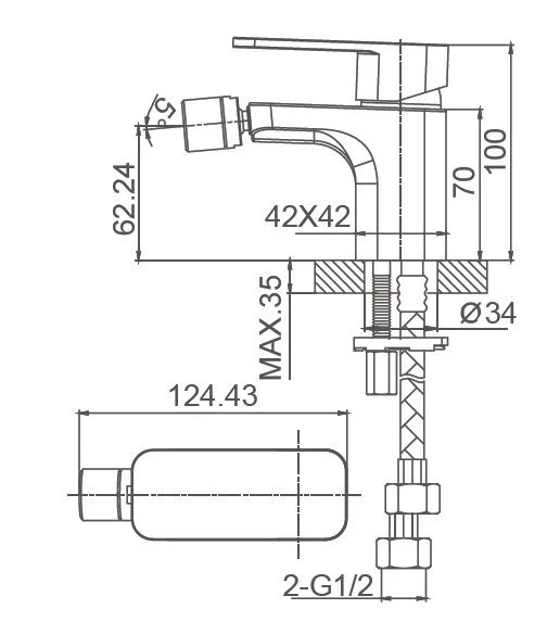 Приобрести смеситель для биде wonzon & woghand arnie, хром (ww-695001-cr)
