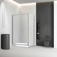 Veconi Душевое ограждение Rovigo 110х140 см,никель прозрачное RV046BС-140110-01-C5