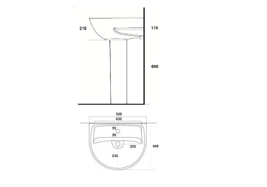 Приобрести раковина sanita эталон 55 см