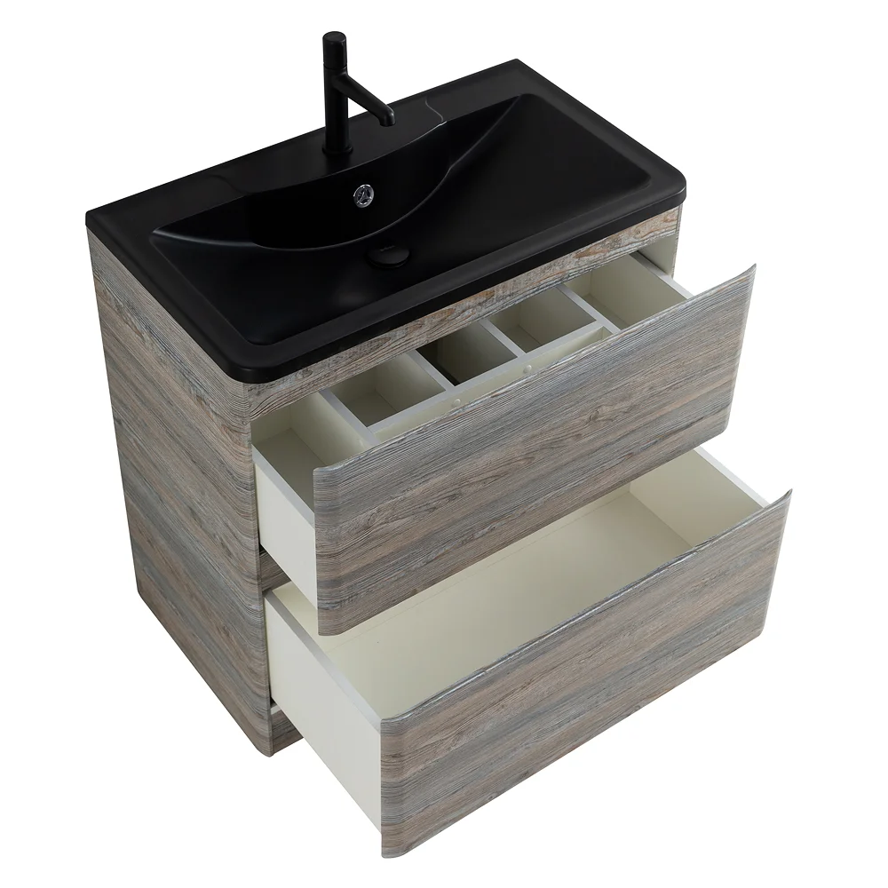 Приобрести belbagno тумба с раковиной albano 100 см, напольная pino scania, чёрная раковина