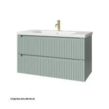 Caprigo Тумба с раковиной TERMIN-Smalty STRIPE 100 см, зеленая, эмаль