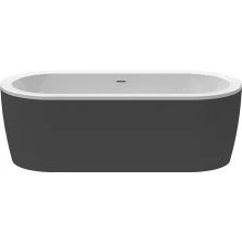 CEZARES Акриловая ванна SLIM CENTRAL 180х80 см, черная SLIM CENTRAL-180-80-60-NERO-SET