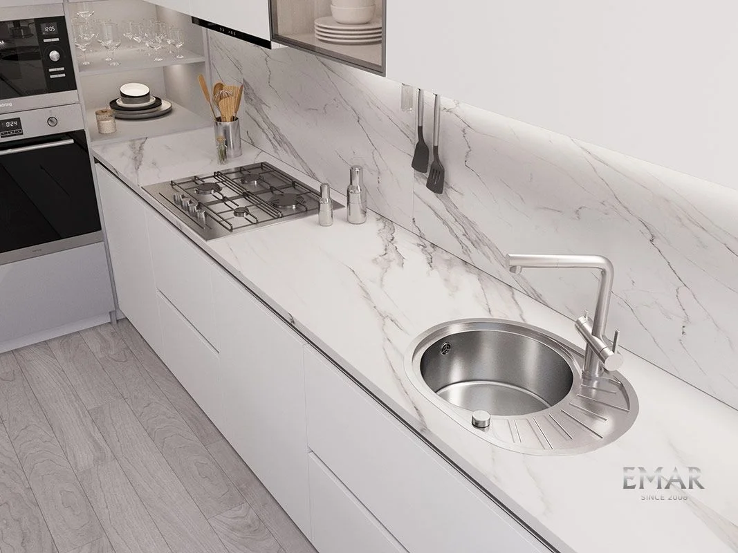 Приобрести oulin кухонная мойка 57х44 см, сатин oulin ol-r101