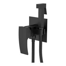 GERHANS Смеситель с гигиеническим душем K15, черный K15214B