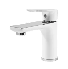 Grocenberg Смеситель для раковины, белый\хром GB2009WC