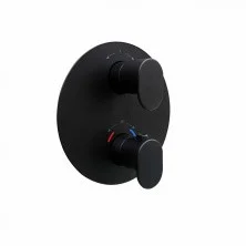 Kerama Marazzi Смеситель для душа скрытого монтажа Ole, с термостатом, черный матовый 67638EKM.01.093