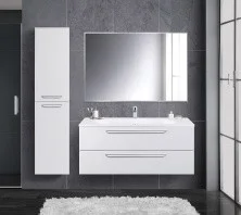Cezares Тумба подвесная с раковиной ECO 120 см Bianco Lucido, белый глянец ECO-1200-2C-SO-BL