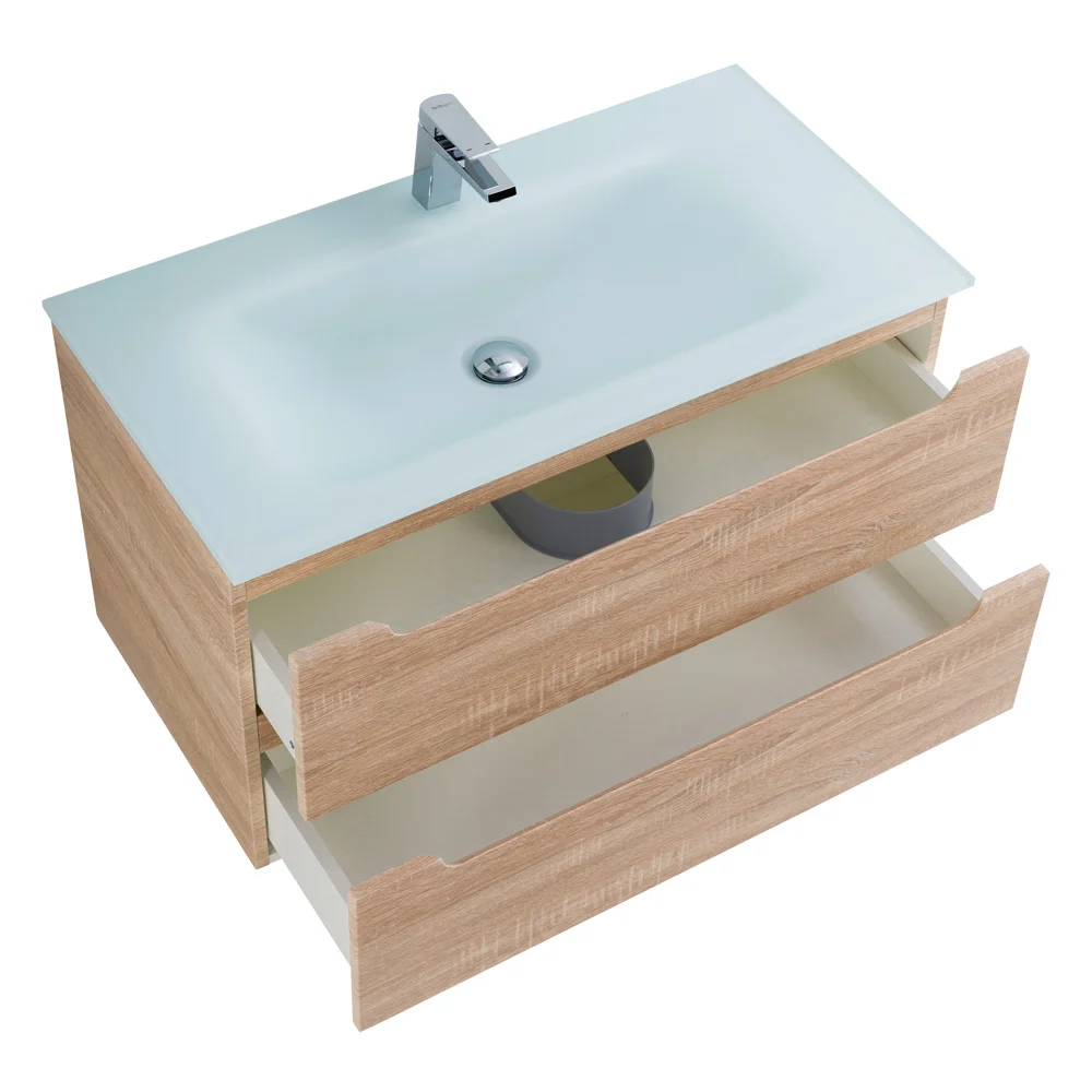 Приобрести belbagno тумба с раковиной etna 80 см, подвесная rovere bianco, стеклянная раковина