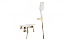 LEMARK Смеситель для ванны Mista, золото\белый LM6414WG