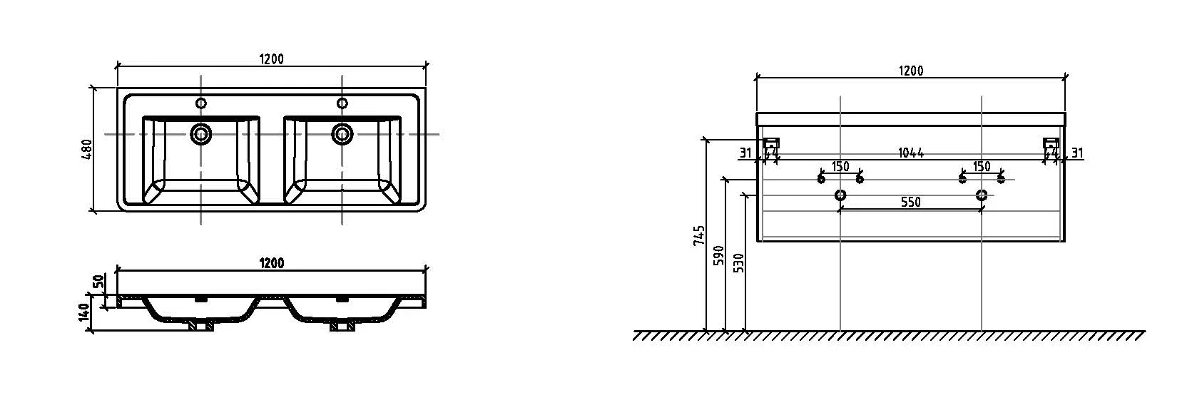 Приобрести belbagno тумба с раковиной ancona-n 120 см, подвесная bianco lucido, белая раковина