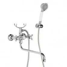 IDDIS Смеситель для ванны Jeals 221мм, хром\белый JEASBL2i10