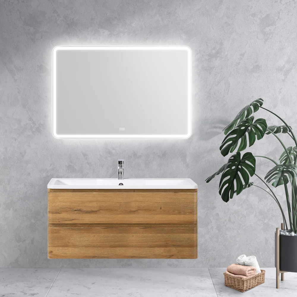 Приобрести belbagno тумба с раковиной albano 120 см, подвесная rovere rustico, белая раковина