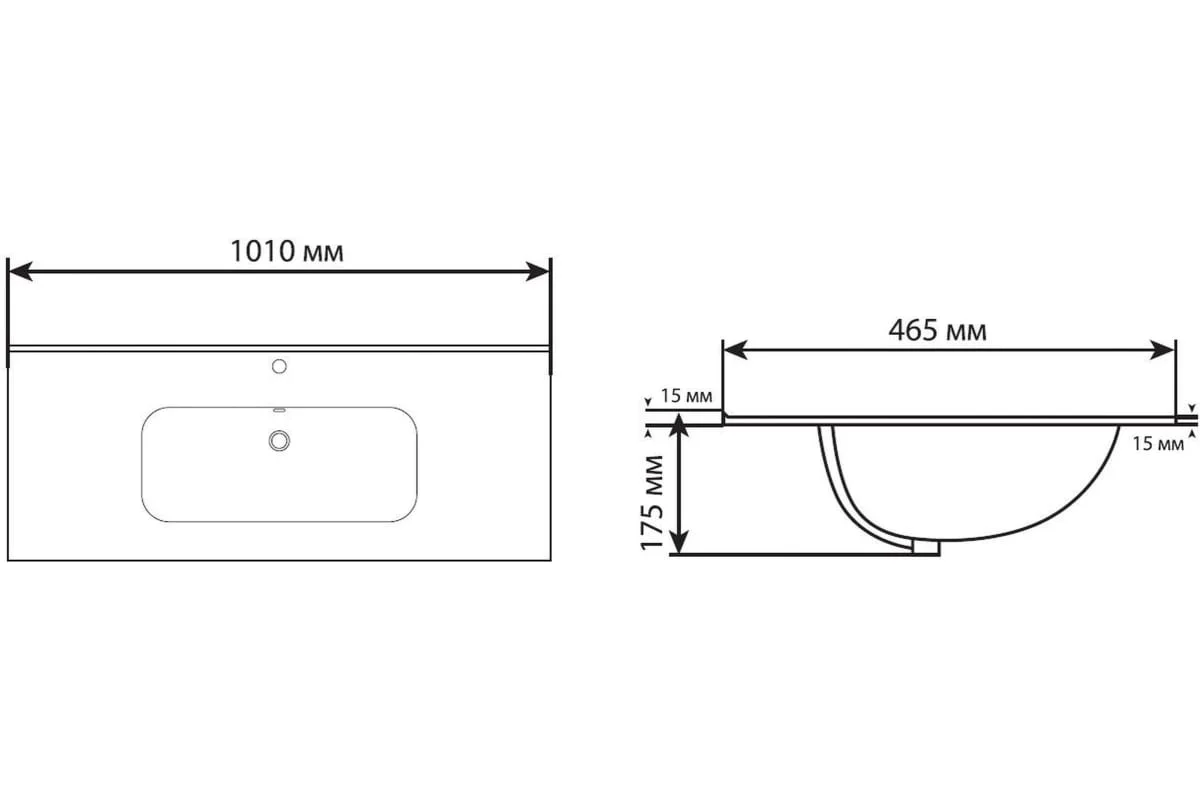 Приобрести aquanet раковина flat 100х46 см, черная матовая