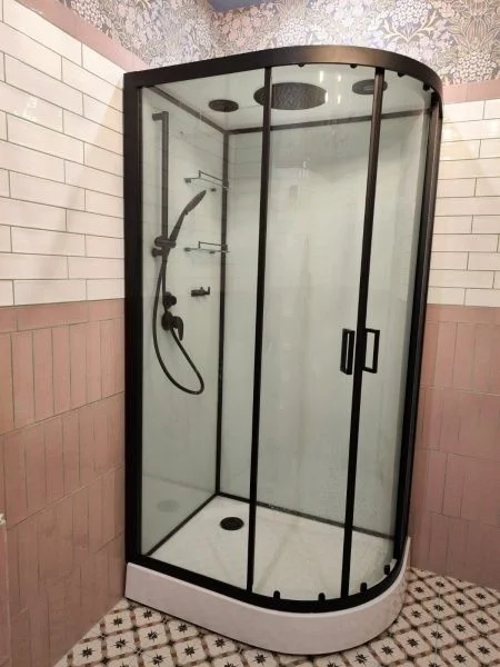 Приобрести frank душевая кабина f412l black, низкий поддон, левосторонняя