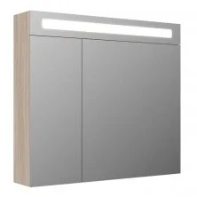IDDIS Зеркало-шкаф Mirro 80х70см, с подсветкой, под дерево MIR80N2i99