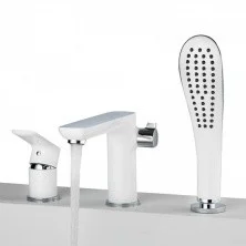 Gappo Смеситель на борт ванны G1148, 3 отверстия, белый/хром 85065