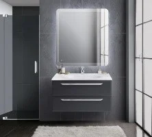 Cezares Тумба подвесная с раковиной ECO 75 Grafito, графит ECO-750-2C-SO-GR-P