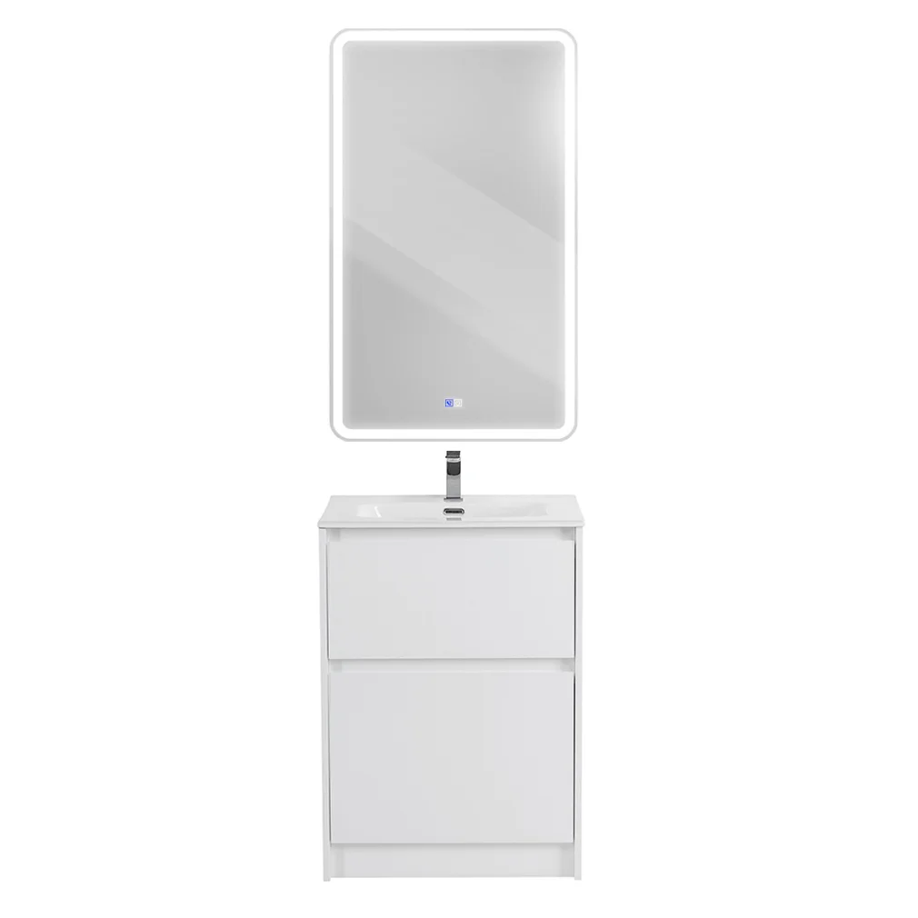 Приобрести belbagno тумба с раковиной kraft 39 50 см, напольная bianco opaco, белая раковина