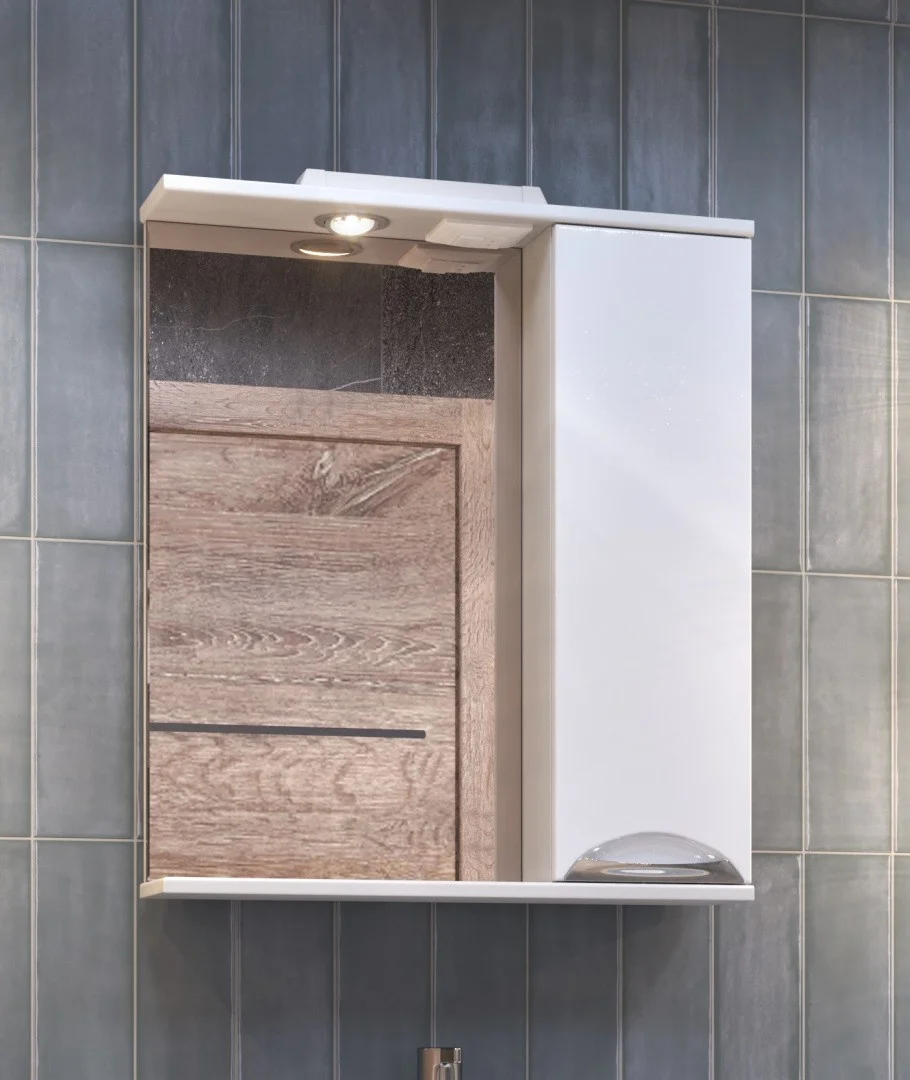 Приобрести vigo зеркало-шкаф callao 60 см, со спотом, правое, белое z.cal.60.l.el